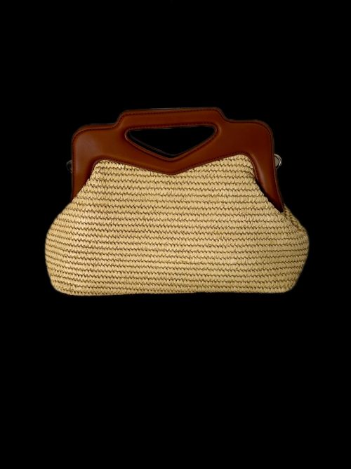 Bolso Rafia asa piel
